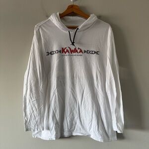 Disney Aulani Resort Shirt Mens Medium Long Sleeve Hooded Hawaii Vacation Kawa'a